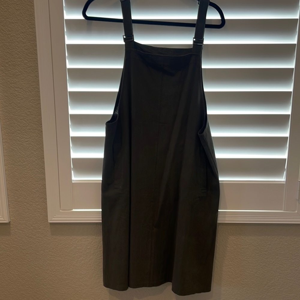 Army green overall dress